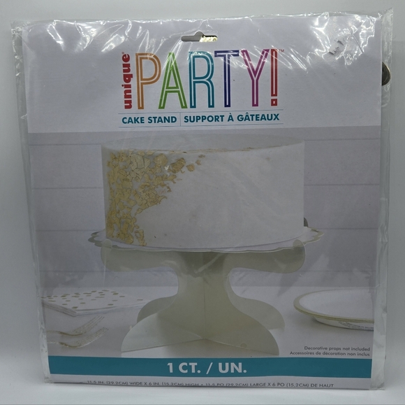Unique Party Gold Foil Stamped Paperboard Cake Cupcake Stand - Picture 3 of 7